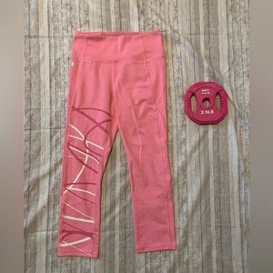 💪🏻 Under Armour Bubble Gum Pink Medium Leggings Heatgear